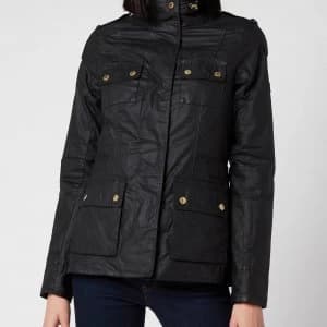 Image of Barbour International Womens Delta Wax - Black - UK 10