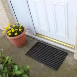 Image of JVL Robusta Rubber Doormat 36x61cm - Black