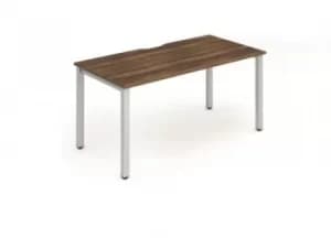 Image of Trexus Bench Desk Individual Silver Leg 1200x800mm Walnut Ref BE139