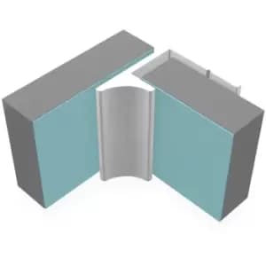 Image of Classic 11mm Wall Panel Last Panel Profile Trim Type y Satin Anodised - Satin Anodised - Multipanel