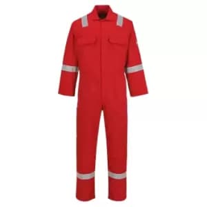 Image of Biz Weld Mens Iona Flame Resistant Coverall Red 3XL 32"