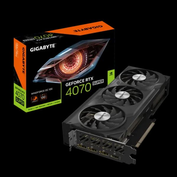 Image of Gigabyte GeForce RTX 4070 SUPER WINDFORCE OC 12GB Graphics Card - GV-N407SWF3OC-12GD