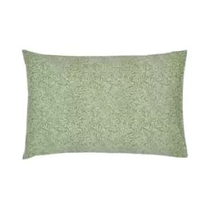 Image of William Morris Willow Bough Pair of Standard Pillowcases, Leaf Green