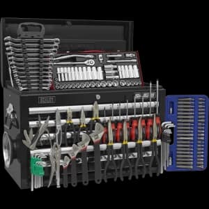 Image of Sealey Superline Pro 5 Drawer Tool Chest + 138 Piece Tool Kit Black