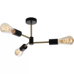 Image of Knightsbridge - sena - 230V IP20 E27 3 Light Ceiling Pendant - SE3P
