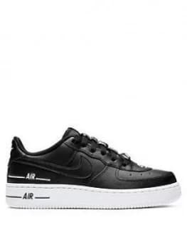 Image of Nike Air Force 1 Lv8 3 Junior Trainers - Black/White