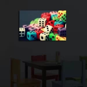 Image of 4570?ACT-38 Multicolor Decorative LED Lighted Canvas Painting
