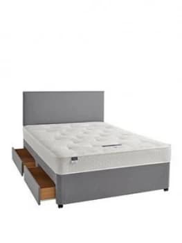Image of Silentnight Miracoil 3 Celine Tufted Ortho Divan Bed With Storage Options - Firm