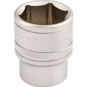 Image of Draper 3/8" Drive Satin Finish Hexagon Socket Metric 3/8" 18mm