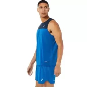 Image of Asics Mens Race Running Vest - Blue