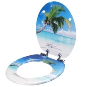 Image of Soft Close Toilet Seat Palm Design