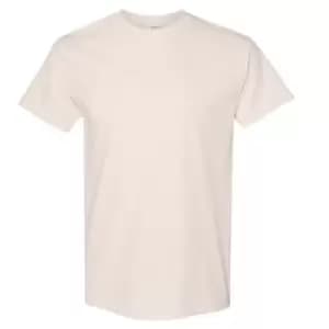 Image of Gildan Mens Heavy Cotton Short Sleeve T-Shirt (Pack Of 5) (L) (Natural)