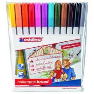 Image of Edding Colourpen Broad Pack of 12 1420999