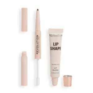 Image of Revolution Beauty Lip Shape Kit - Brown Nude