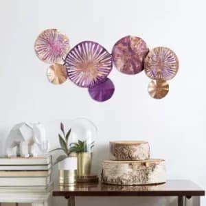 Image of Metal Art 2 Multicolor Decorative Metal Wall Accessory
