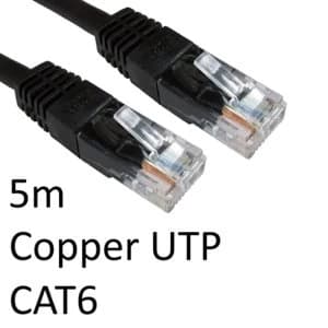 Image of RJ45 (M) to RJ45 (M) CAT6 5m Black OEM Moulded Boot Copper UTP Network Cable
