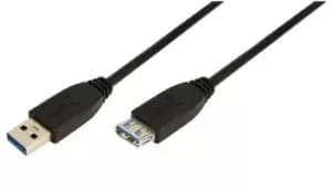 Image of LogiLink 1m USB A - USB A 3.0 F/M USB cable USB 3.2 Gen 1 (3.1 Gen...