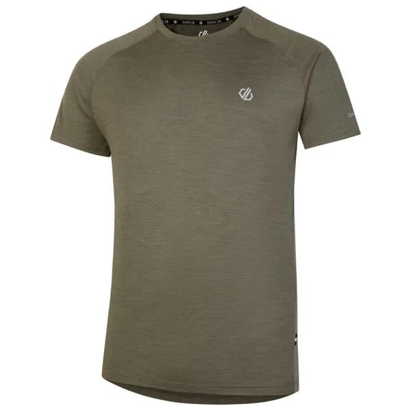 Image of Dare 2B Mens Persist Lightweight Wicking Super Soft T Shirt XL- Chest 44', (112cm) Lichen Green Marl DMT595-RSF-XL