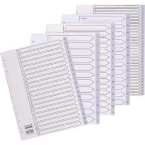 Image of Index 1-20 A4 Grey PVC 62705