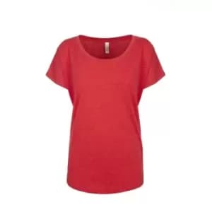 Image of Next Level Womens/Ladies Tri-Blend Dolman T-Shirt (XS) (Vintage Red)