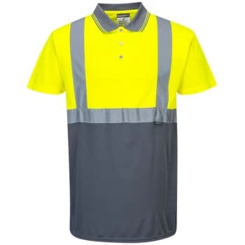 Image of S479YGYS - sz S Two-Tone Polo - Yellow/Grey - Portwest