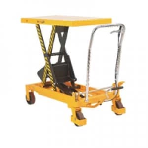 Image of Slingsby Yellow and Black Mobile Lifting Table 150KG Capacity 329455
