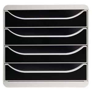 Image of Exacompta Multiform Big Box Drawer Set Grey and Black Ref 310014D Free