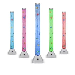 Image of Colour Changing 90cm LED Bubble Tower with 6 Floating Fish