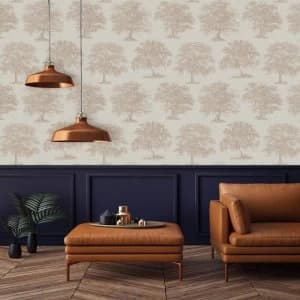 Image of Superfresco Easy Rose Gold Enchanted Tree Wallpaper - One size - pink