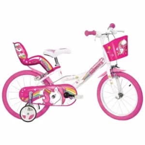Image of Unicorn 14" Wheel Childrens Bicycle, white