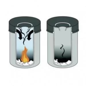 Image of Durable WASTE BASKET SAFE Metal Round 30 litre bin with fire
