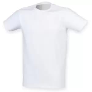 Image of Skinni Fit Men Mens Feel Good Stretch Short Sleeve T-Shirt (L) (White)