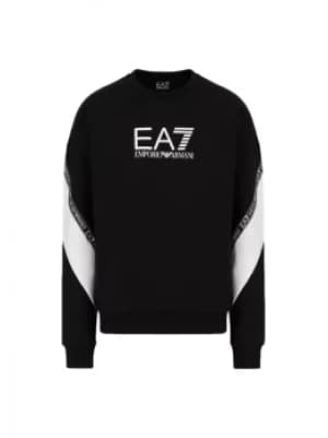 Image of Emporio Armani EA7 Train Athletic Colour Block Sweatshirt Black Size M Men