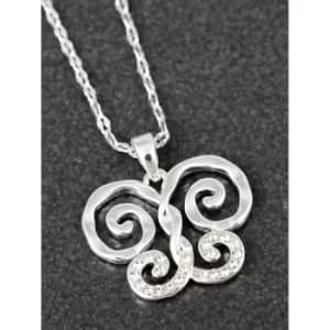 Image of Artisan Butterfly Silver Plated Necklace