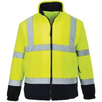 Image of F301YNRS - sz S Hi-Vis Two Tone Fleece - Yellow/Navy - Portwest