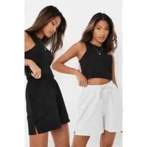 Image of Missguided 2 Pack Loopback Jogger Short - Multi