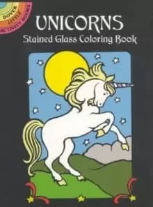 Image of Unicorns Stained Glass Colouring Book
