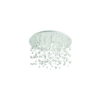 Image of Ideal Lux Neve - 12 Light Large Semi Blown Glass Bubbles Flush Ceiling Pendant White, G9