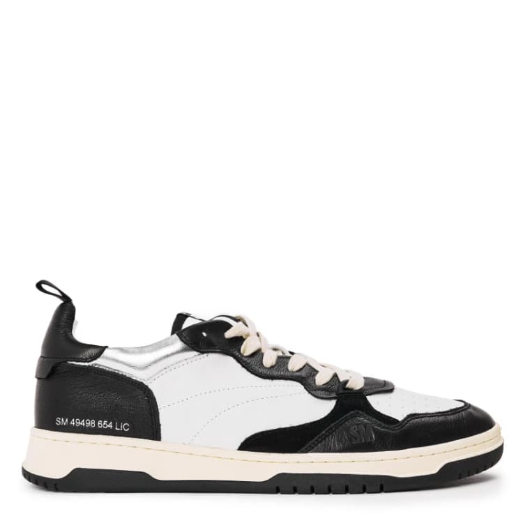 Image of Steve Madden Mens Easton Low-Top Trainers Black/Whte male 6 (39)