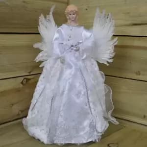 Image of Deluxe 40cm Christmas Tree Fairy / Angel Decoration Ornament - Silver