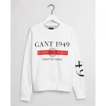 Image of Gant Gant Nautical Crew Neck Sweater - 113 EggSHELL