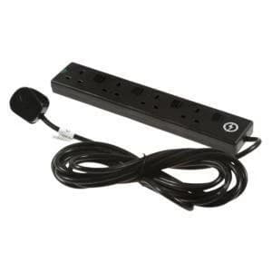 Image of Original Surge Lead Indicator Switch 4 Socket 5m Black