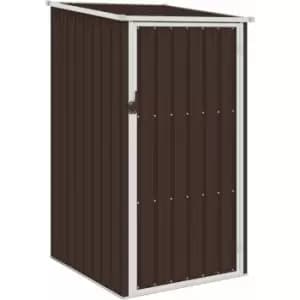 Image of Vidaxl - Garden Shed Brown 87x98x159cm Galvanised Steel - Brown