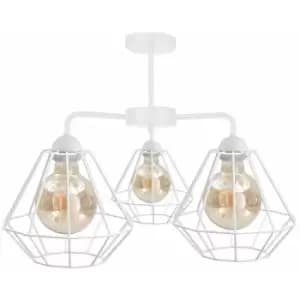 Image of Keter Foskal Semi Flush Light White, 44cm, 3x E27