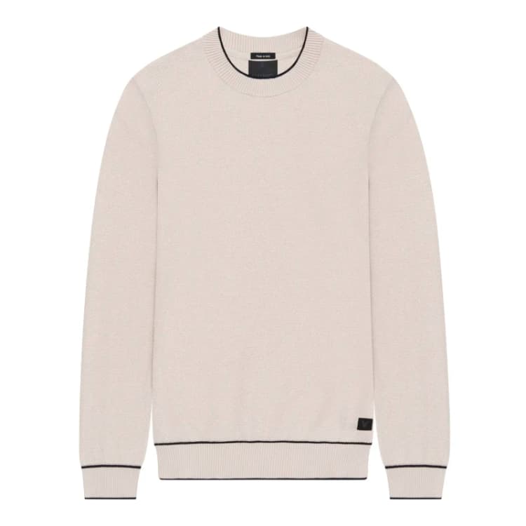 Image of Lyle and Scott Mens Knitted Crew Neck Jumper Bl Sand Marl male S