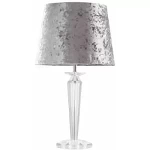 Image of 22882 Extra Large K9 Crystal TL+24808 ne Large Velvet Silver Grey tpd Shade