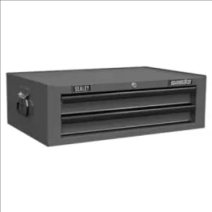 Image of Sealey Superline Pro Mid-Box 2 Drawer with Ball-Bearing Slides - Grey/Black