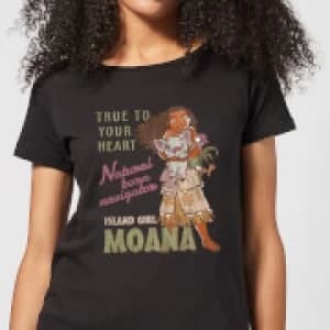 Image of Moana Natural Born Navigator Womens T-Shirt - Black - XL