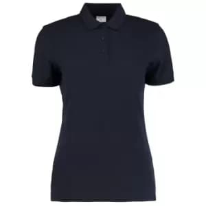 Image of Kustom Kit Womens/Ladies Slim Fit Short Sleeve Polo Shirt (6) (Navy Blue)
