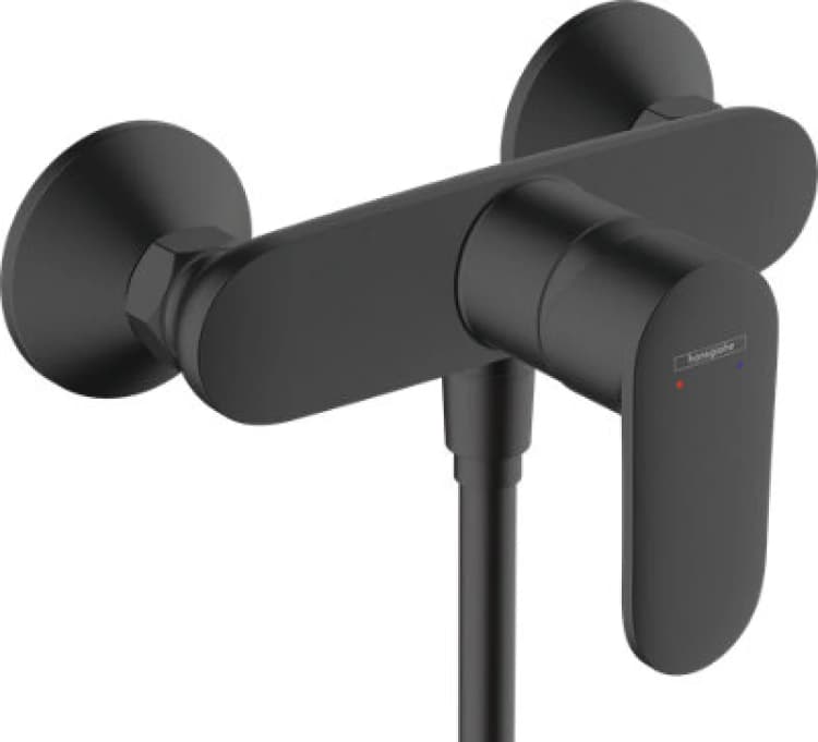 Image of Hansgrohe Vernis Blend Thermostatic Exposed Mixer Shower Valve Matt Black Modern - Hansgrohe 71640670